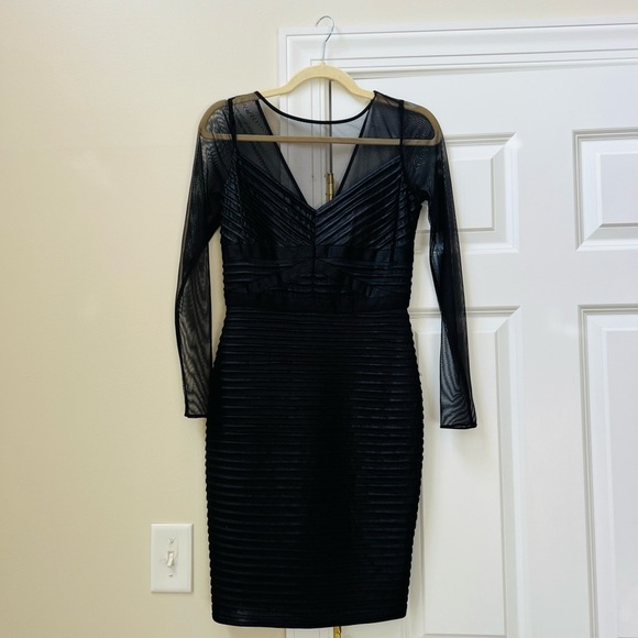 Calvin Klein Dresses & Skirts - Calvin Klein Elegant Black Sheer Sleeve Dress